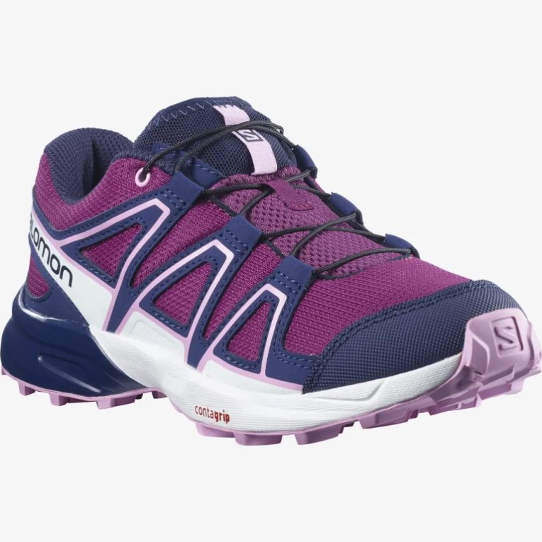 Tenis Senderismo Salomon Speedcross Niños Fucsia Azul Marino | MX MTJV254